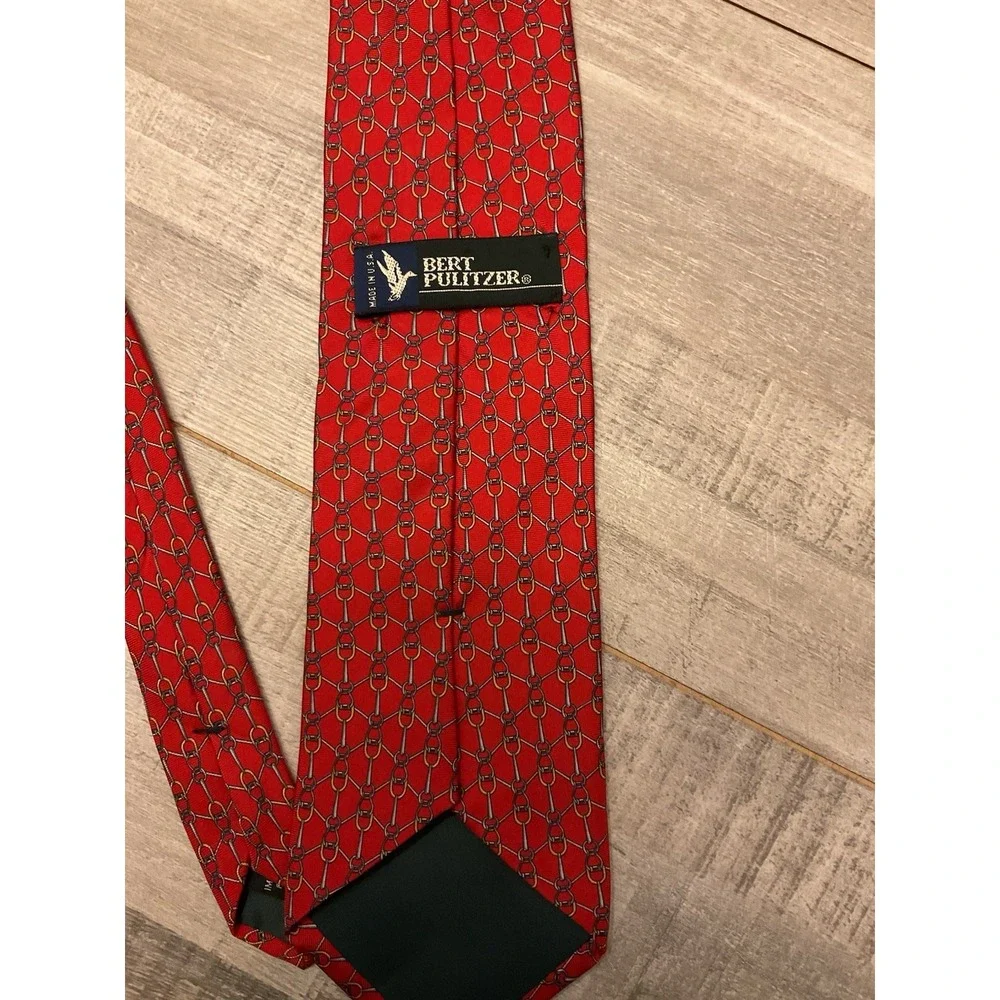 Bert Pulitzer Snaffle Bit Design Neck‎ Tie  Classic Preppy